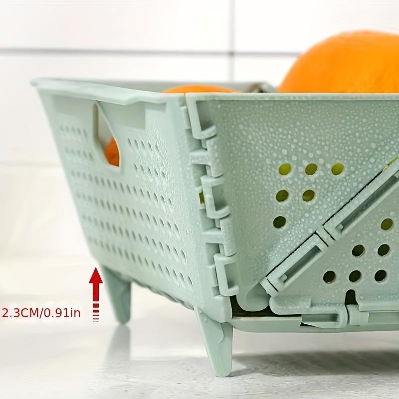 

1 PCS Foldable Silicone Colander - Food Grade, Vegetable Fruit Drainer чорний