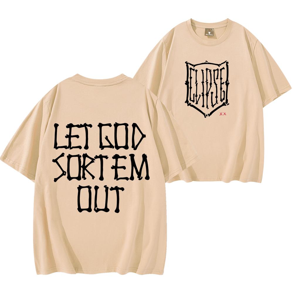 Clipse Shirt Let God Sort Em Out T-shirt Men Casual Shirt New Album Let God Sort Em Out Shirt Streewear Hip Hop Tops Y2K Clothes