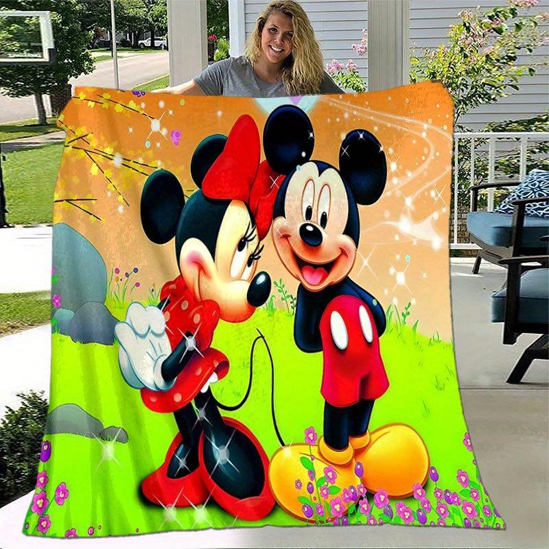Mickey und Minnie Cartoon-Decke: Entzückend, Warm und Perfekt für die Heimdekoration Wohnzimmer, Reisen und Alle Jahreszeiten Weihnachtsdekoration