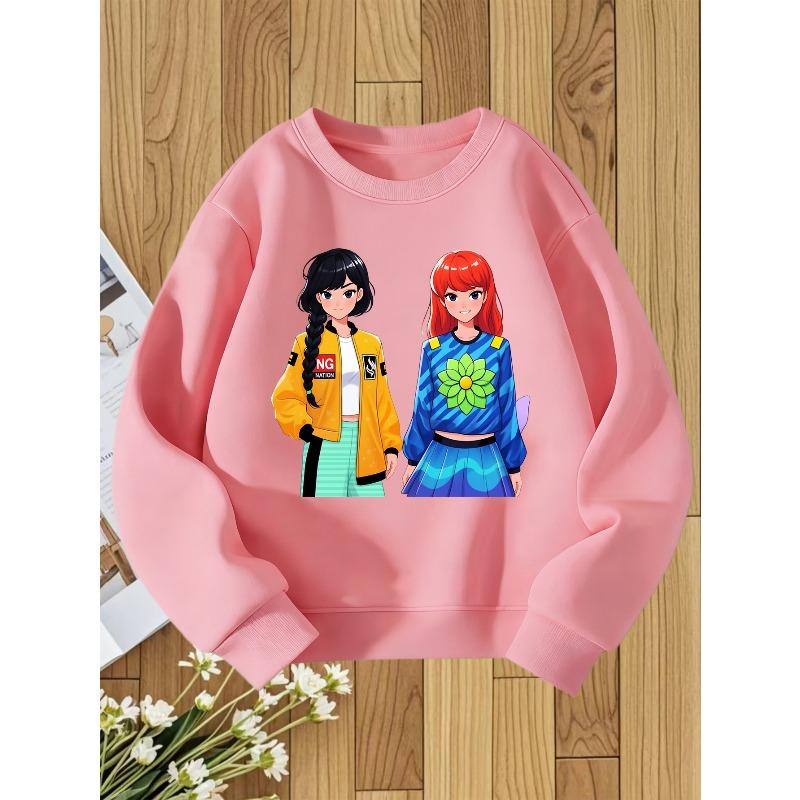 European Size unisex Round Neck Hoodie Fashion Print Versatile Top