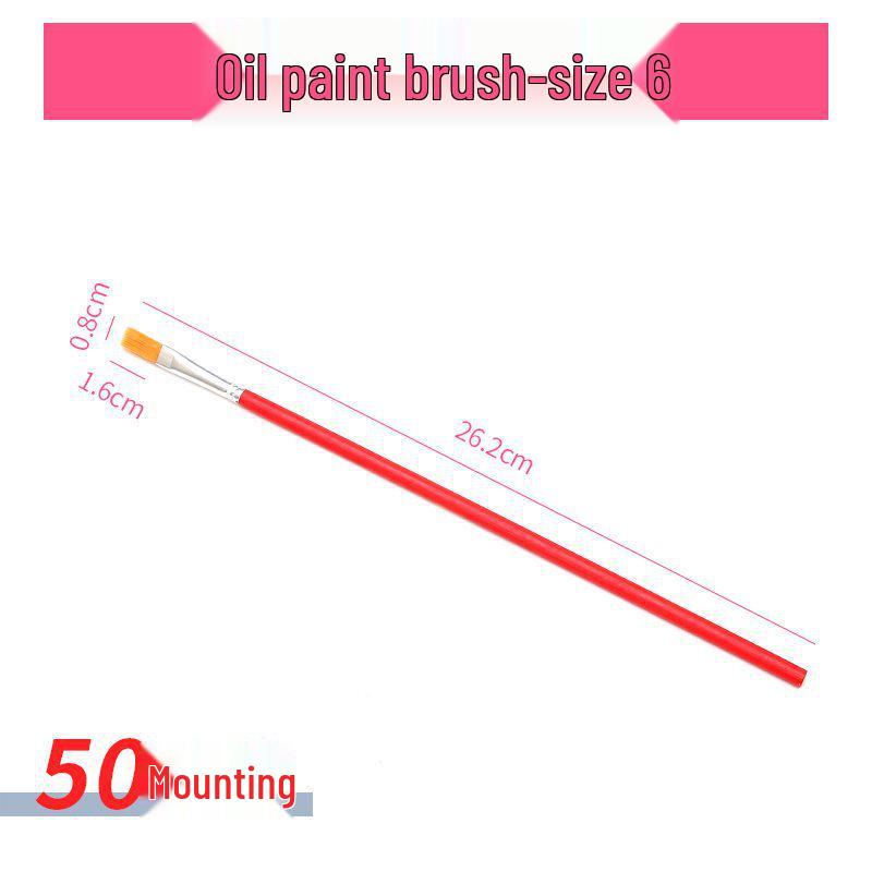 Small Flat Head Nylon Hair Paintbrush for Touch-Ups: Industrial & Art Use.
