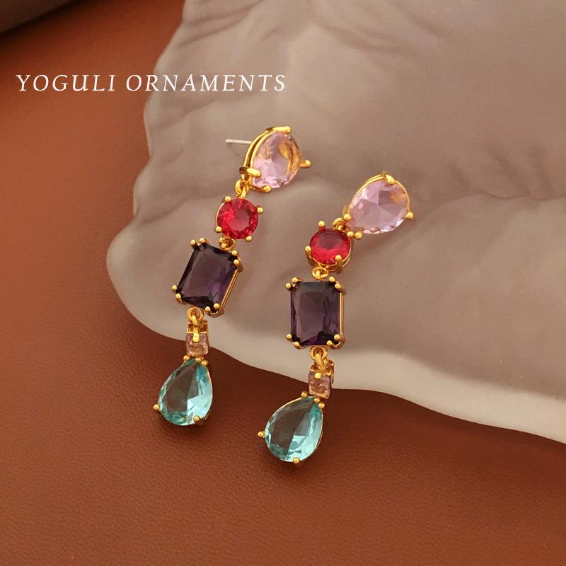 Premium Sense Light Luxury Spring and Summer Earrings Necklace Temperament Retro Earrings Trendy Niche Jewelry