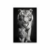 Black and White Cub Prints Modern Wild Animal Poster Colorful Tiger Wolf Canvas Painting Large Living Room Bedroom Home Decor