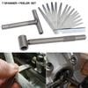 Motosiklet Motor Valf Ayar Aleti Kare Altıgen Lokma T Anahtar Valf Vidası Anahtarı 8mm 9mm 10mm Boşluk Ölçer 0.02 ila 1mm