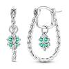 Four-leaf Clover Earrings Women 925 Silver CZ Zircon Jewelry Ear Studs Sparkling Pave Earring Wedding Anniversary Gifts