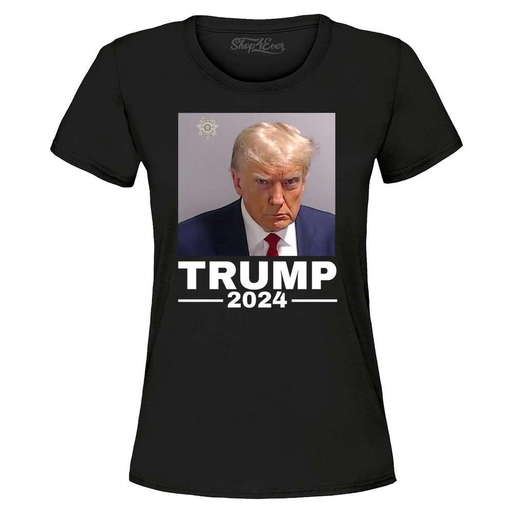 

Donald Trump 2024 President Legendary Mugshot Women s T-Shirt Trump Shirts M
