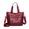 Middle-aged Women's Bag Multi-layer Shoulder Bag Soft Leather Handbag Large Capacity Crossbody Bag