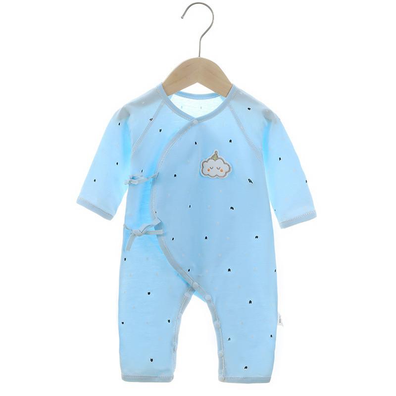 Sommerlicher Baby-Baumwollbody mit langen Ärmeln und Schmetterlingsmotiv für Neugeborene