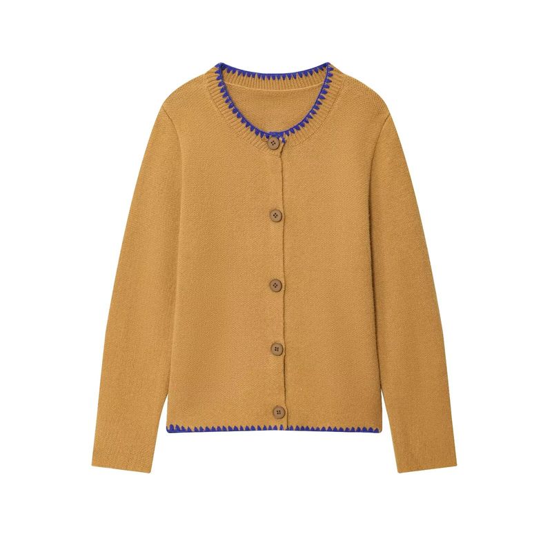 Araltay New Arrival Fashion Style Women's Clothing Contrast Color Embroider Knitting Jacket 2142105 2142102