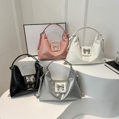 Sac à dos Femme Printemps Nouveau Simple et Tendance Grande Capacité Nœud Décontracté Sac à Bandoulière Sac Fourre-tout
