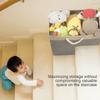 Stair Corner Storage Basket for Maximizing Unused Home Space Efficiently Craft of Fabric and Cotton Rope Materials