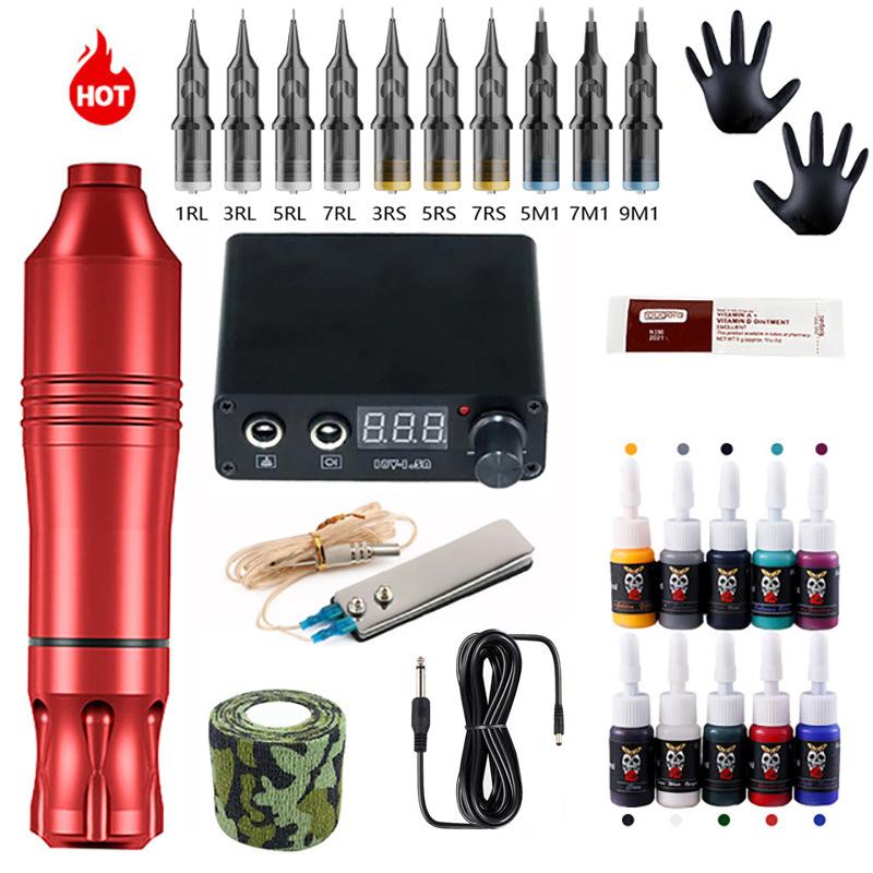 Набор ручек для татуировок Pen Mada Machine Набор ручек для татуировок Tattoo Tattoo Mada Machine Набор ручек для татуировок красный