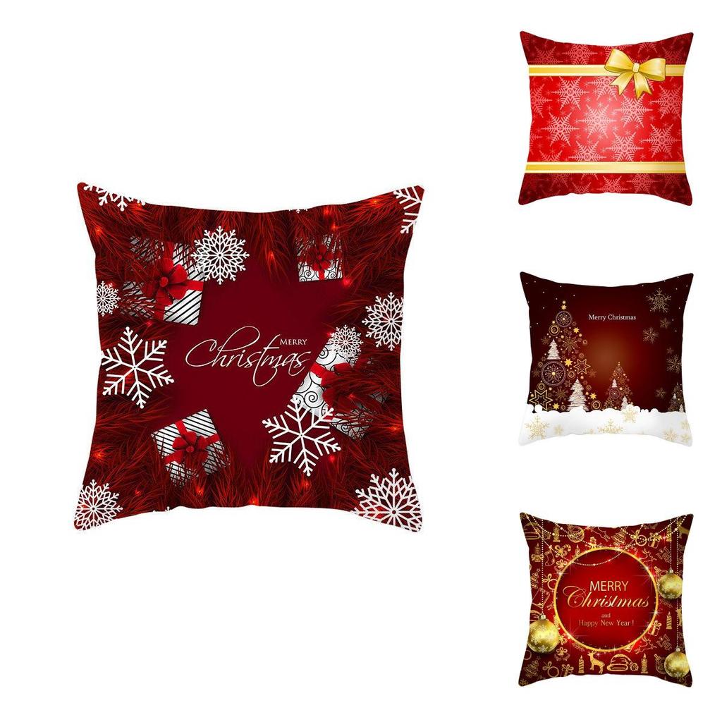 Luxurious Peach Skin Velvet Cushion Cover Featuring Santa Claus For Holiday Cheer