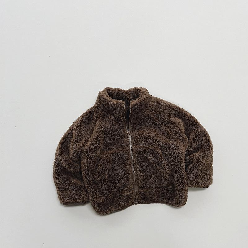 Kids' 2025 Winter Lightweight Plush Coat - Korean Mori Style, Versatile for Boys and Girls