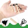 Wichtel Miniature Tool Set - 3 Piece Mini Axe with Firewood Accessories for Dollhouse, Miniature Models & Fairy Garden Decor