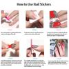 Halloween Nail Art Sticker Waterproof Cartoon Nail Oil Film Stylish and Cute No-Bake Nail Luminous Sticker