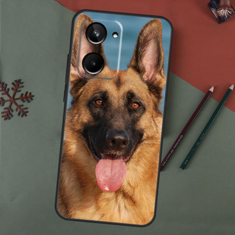 German Shepherd Dog Case For Realme C67 C51 C75 C63 C61 C65 C55 C53 C35 C71 11 12 13 14 Pro Plus GT6 GT7 15 Pro