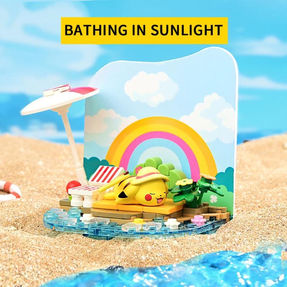 

Коллекция конструкторов Покемон Вечеринка на пляже Пикачу Детский пазл Конструктор Игрушки Подарок на день рождения Оригинальная коробка