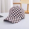 Solid Color Sun Protection Lattice Korean Sun Hat Women Baseball Caps Sports Checker Caps Grid