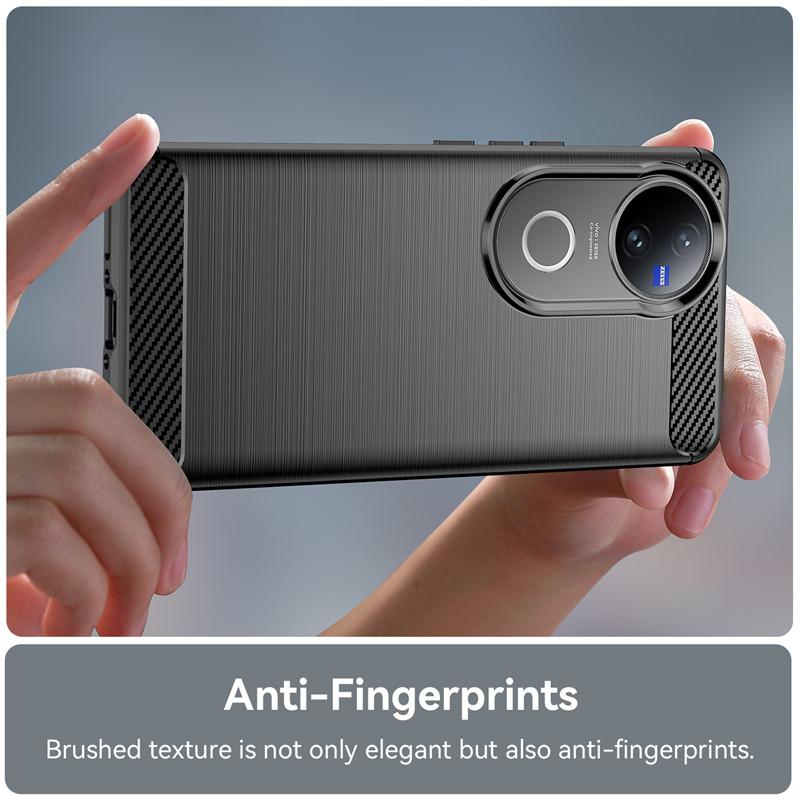 For Vivo V50 Case For Vivo V50 Cover Bumper Shockproof Silicone Anti-Slip Brushed TPU Protective Phone Back Cover For Vivo V50