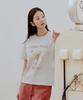 SNOWPEAK APPAREL [Snow Peak X Hersi] Women'S Semi-Crop Short Sleeve T-Shirt (S25Mwfts59) Light Beige
