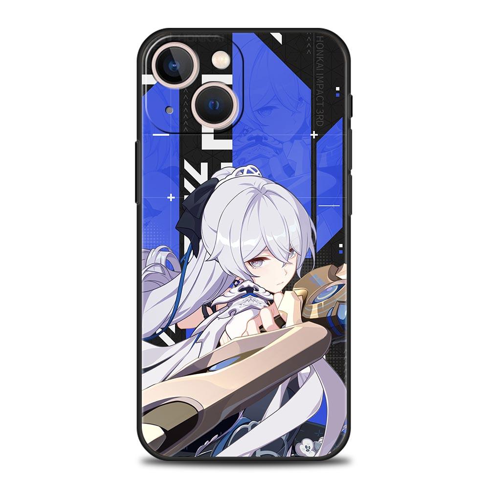 Honkai Impact 3rd Game Luxury Phone Case For iPhone 13 15 14 12 11 Pro MAX XR X SE XS 7 8 Plus Silicone Black Protection Cover