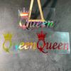 Crown Queen Laser Motorcycle Sticker Funny for Motorbike Fuel Tank Fairing Scooter Helmet Box Car Window Waterproof Vinyl Decal