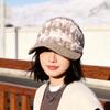 Vintage Plaid Newsboy Cap Warm Visor Beret Cap Baker Boy Hat Checked Slouchy Hat  Travel