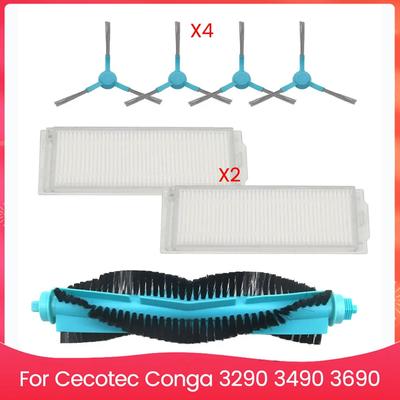 For Cecotec Conga 3290 3490 3690 HEPA Filter Roller Side Brush Vacuum Cleaner Spare Parts