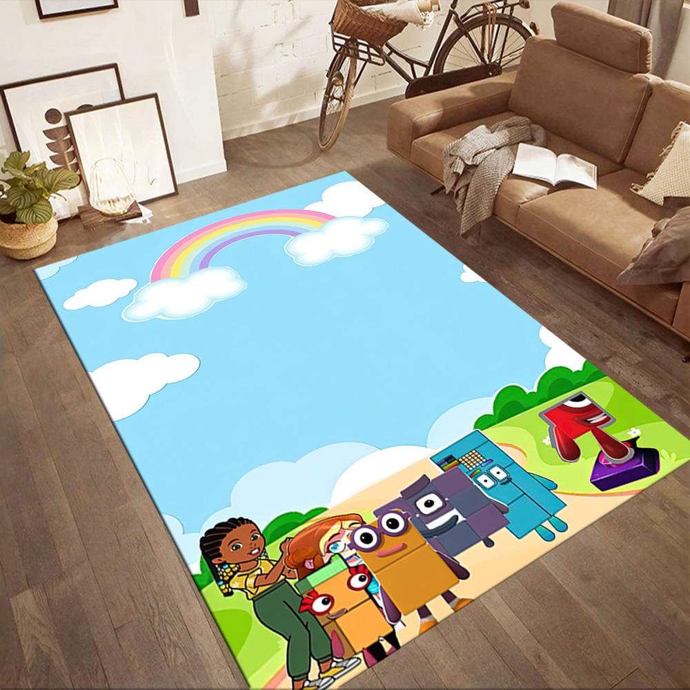 Numberblocks Area Rug Perfect for Entryway Outdoor Playrooms Foyer Anti-slip Rug Anime Office Decor Best for Christmas