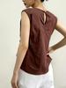 Women's High-End Sleeveless Knotted Top – Casual, Solid Color for Spring/Summer