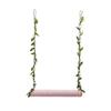 Parrots Bridge Hammock Swing Bridge Swing Standing Training Supplies Bridge Wood Hammock with Twisted Rope Toy