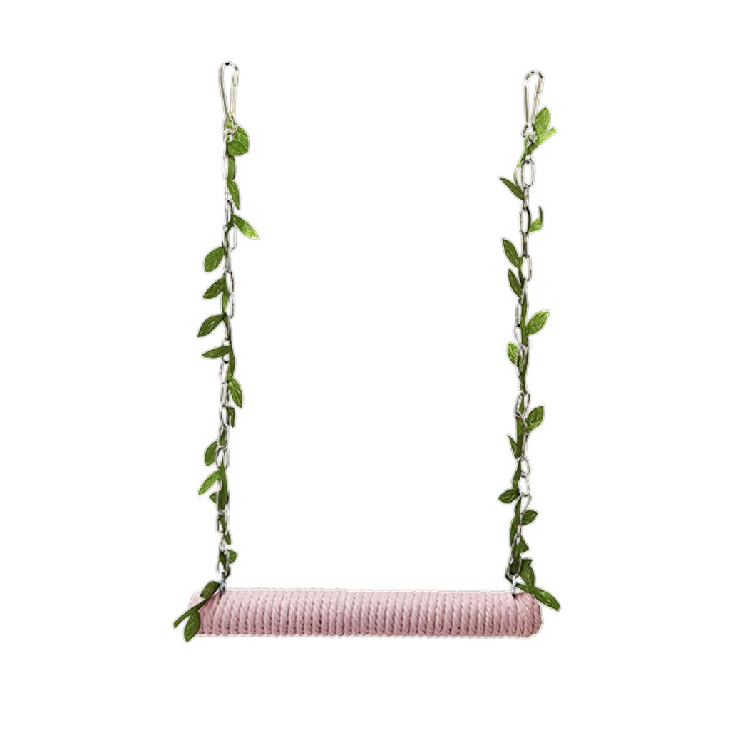 Parrots Bridge Hammock Swing Bridge Swing Standing Training Supplies Bridge Wood Hammock with Twisted Rope Toy