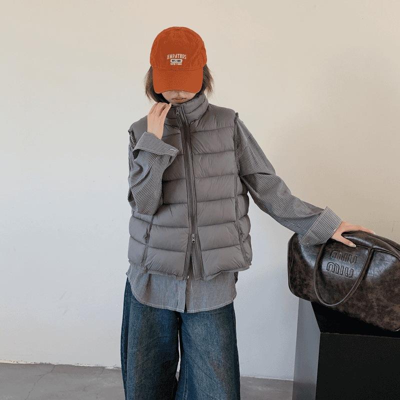 Thin ribs cotton vest women's winter new design sense small vest jacket vest vest