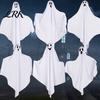 Suspended Ghost Decor Indoor Halloween Hanging Outdoor Decoration, Cute Flying White for Courtyard Front Yard, Porch, Patio, Lawn, Garden, Tree, Party