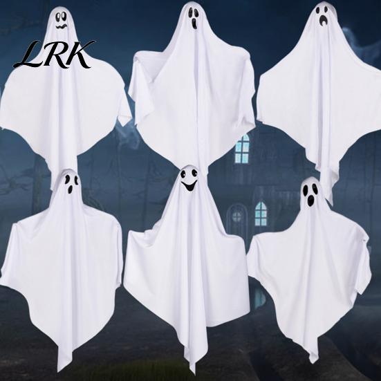 Suspended Ghost Decor Indoor Halloween Hanging Outdoor Decoration, Cute Flying White for Courtyard Front Yard, Porch, Patio, Lawn, Garden, Tree, Party