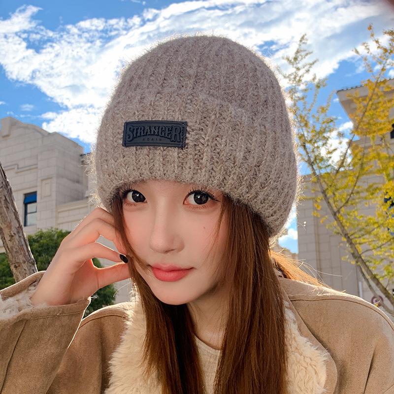 Ear Protection Wool Hat Women's Autumn and Winter Plush Hat Warm Knitted Hat Winter Hats for Women, Beanies for Women, Hats for Women Winter