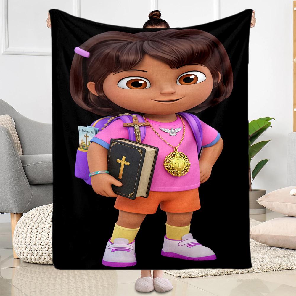 Dora Explorer Blanket Soft Warm Cozy Great for Couch Livingroom Sofa Four Seasons Universal Modern Style Birthday Christmas Gift Blanket