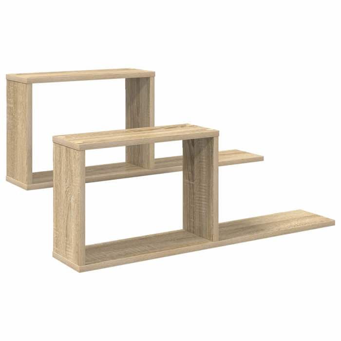 Maison Exclusive - Étagères flottantes 2 pc Chêne Sonoma 80 x 15 x 30 cm