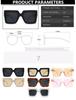Retro Square Personalized Oversized Frame Chain Sunglasses Women Fashion Vintage Sun Glasses  Femme