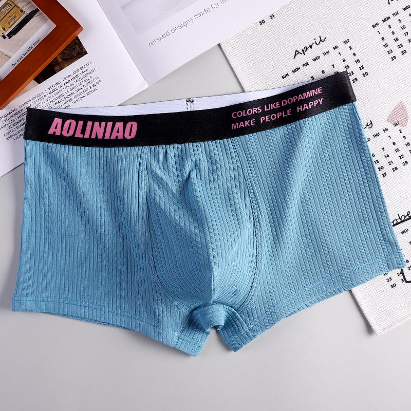 Men's Underwear Pure Cotton Breathable Boxer Shorts Men's Sporty and Comfortable Four Cornered Underwear