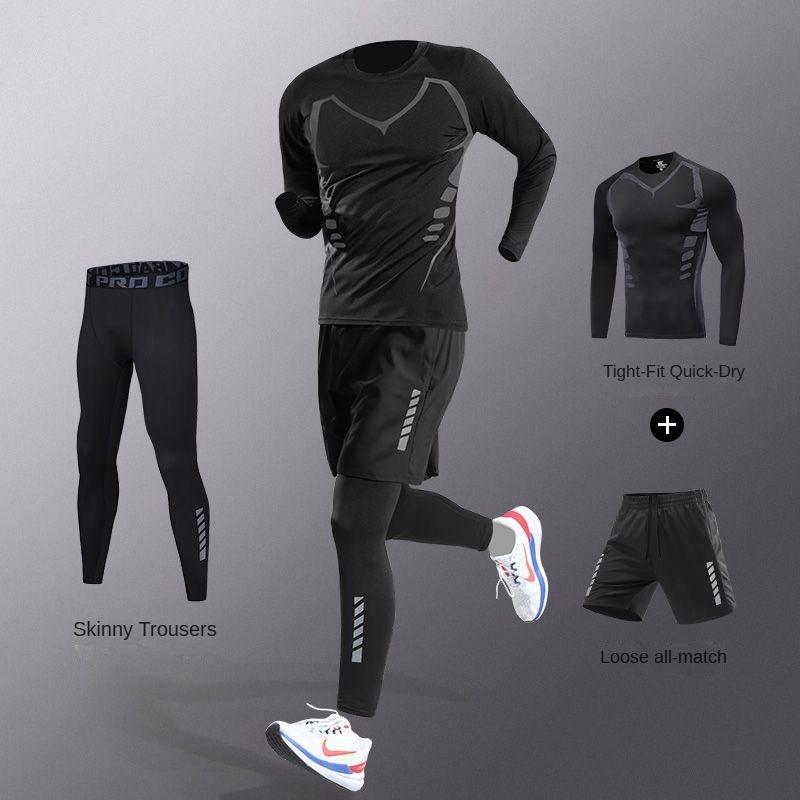 Men's Ice-Cool Quick-Dry Tracksuit Set (3-7 Pcs) | For Running, Marathon Training, Gym & Cycling | Breathable Fitness Suit