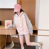 Color Blocked Hooded Jacket for Women In Plus Size, Spring and Autumn New Thin, Medium and Long Single Breasted Patchwork Hoodie for Women