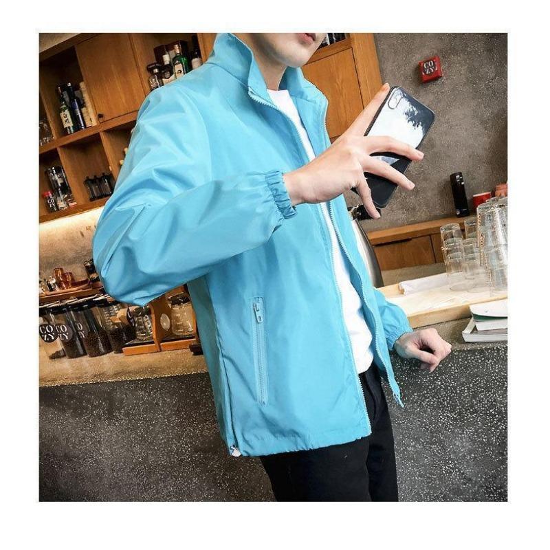Spring and Autumn Stand Collar New Men's Korean Style Casual Top Jacket Young and Middle-aged Trendy Thin Jacket