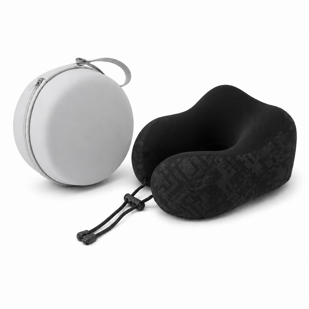 Portable Memory Foam U-Shaped Neck Pillow - Travel Sleep Support and Comfort