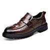 Fashion Office Shoes for Men Casual Shoes Breathable Leather Loafers Driving Moccasins Comfortable Slip On Business Shoes