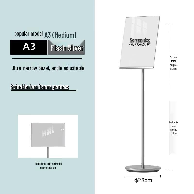 Yidegao A3 Stainless Steel Standing Directional Sign