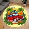 1pc Beach Car Round Chair Mat Office Area Rug - Non-Slip, Floor Mat for Office, Bedroom, and Indoor Decor P127193