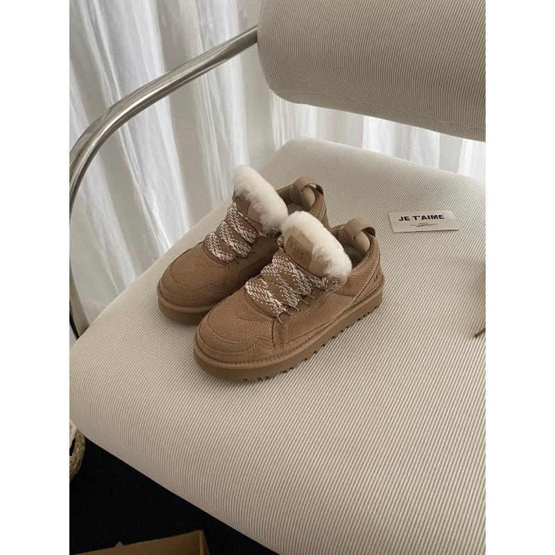 Henan Sangpo Snow Boots Winter New Mel Women's Thick-soled Fur Integrated Warm Cowhide Casual Shoes Snow Shoes