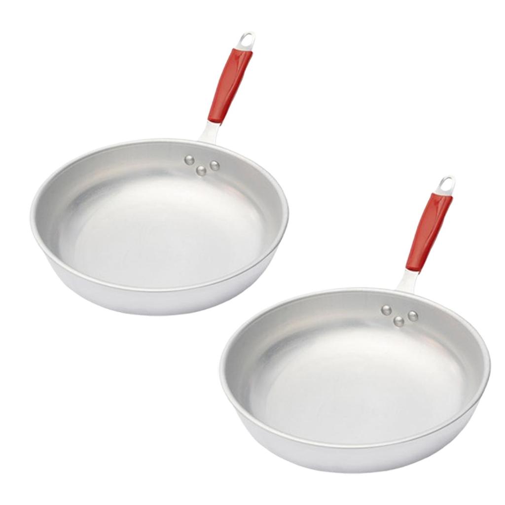 Saute Pan Silver Professional Thickened Anti Scratch with Heat Resistant Handle Aluminum Frying Pan Deep Chef Pan Fry Pan